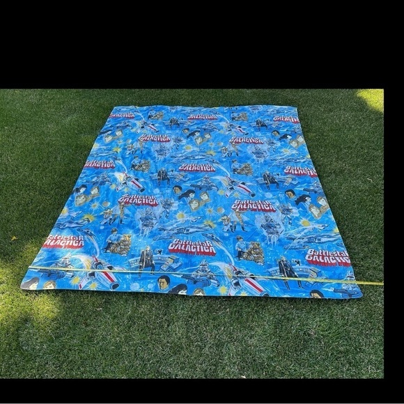 Battlestar Galactica Vintage 70’s Full Size Top Sheet Fabric - Picture 4 of 10